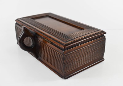 Lot 19 - A Georgian mahogany cigar box, with a shaped...