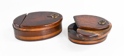 Lot 7 - Two 19th century puzzle lid snuff boxes, with...