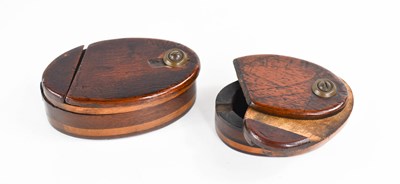 Lot 7 - Two 19th century puzzle lid snuff boxes, with...