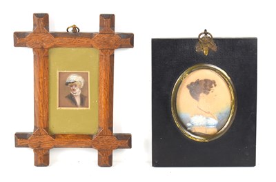 Lot 183 - A Georgian portrait miniature of a lady...