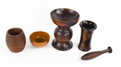 Lot 22 - A small apothecaries pestle and mortar, the...