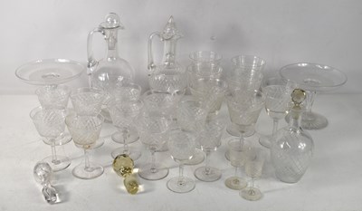 Lot 139 - A group of crystal glasses and decanters,...