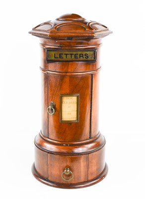 Lot 47 - A 19th century treen table top post box, circa...