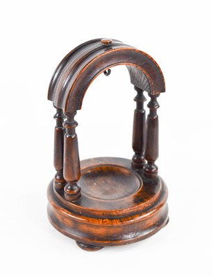 Lot 68 - A 19th century Georgian oak pocket watch stand,...