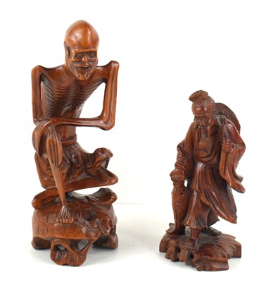 Lot 87 - Two Chinese carvings, likely mid 20th century,...