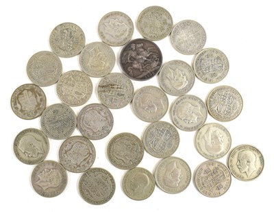 Lot 214 - A group of silver coins comprising of a Queen...