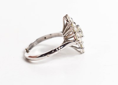 Lot 12 - A diamond dress ring, set with nine brilliant...