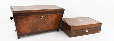 Lot 103 - A 19th century rosewood and mother of pearl...