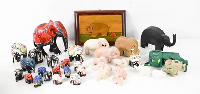 Lot 197 - A selection of model elephants, including...