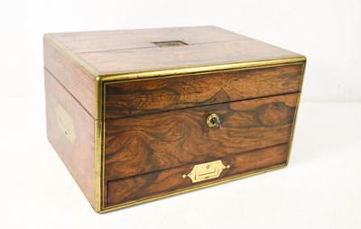 Lot 116 - A 19th century rosewood travelling vanity case,...