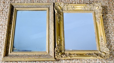 Lot 271 - Two rectangular mirrors set in gold frames,...