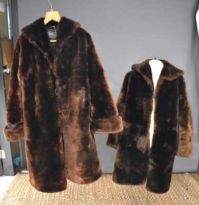 Lot 255 - Two vintage fur coats to include an example by...