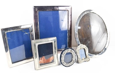 Lot 433 - A selection of silver photograph frames: a...