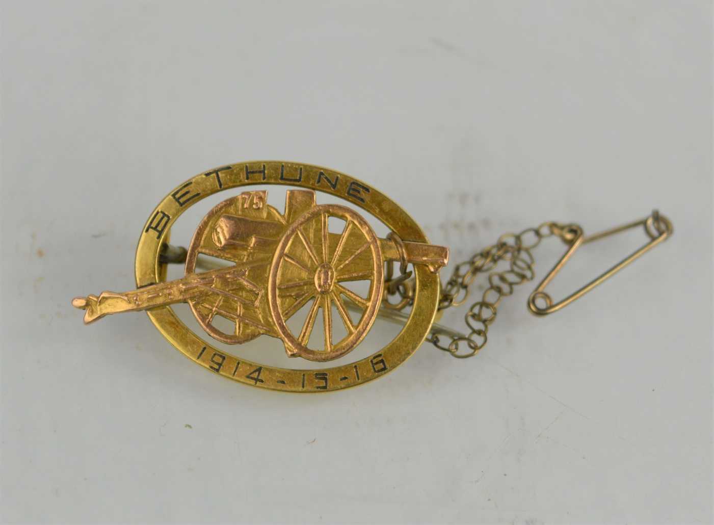 Lot 441 - A WWI Bethune 1914-1915 artillery 75...