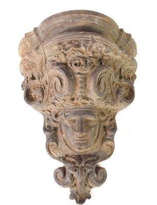 Lot 282 - A 19th century cast iron corbel in the form of...