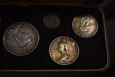 Lot 295 - An 1887 Queen Victoria Jubilee silver coin set...