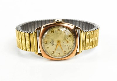 Lot 324 - An Avia 9ct gold cased watch, with Arabic dial...