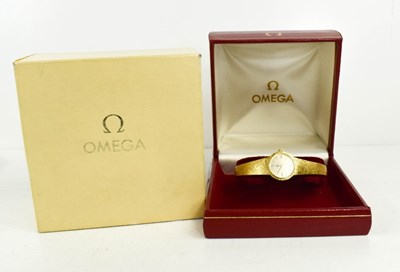 Lot 263 - An 18ct gold Omega ladies wristwatch, the...