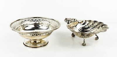 Lot 383 - A small silver pedestal dish, with...