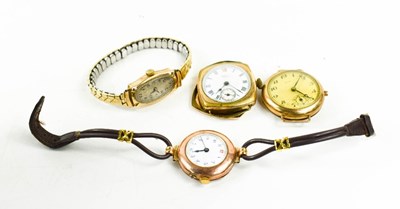 Lot 323 - A 9ct gold Buren watch, with Arabic dial, a...