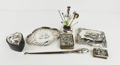 Lot 376 - A group of Victorian style silver, including a...