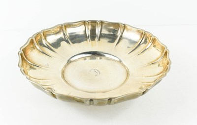 Lot 412 - A KW & S Sterling silver dish, with scalloped...