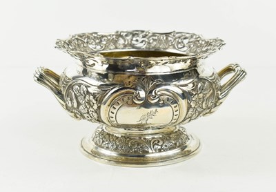 Lot 407 - A Georgian silver twin handled bowl, London...