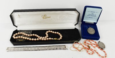 Lot 197 - A group of silver and costume jewellery,...