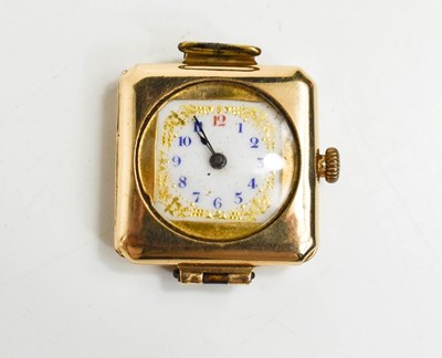 Lot 332 - A vintage 15ct gold case lady's watch, the...