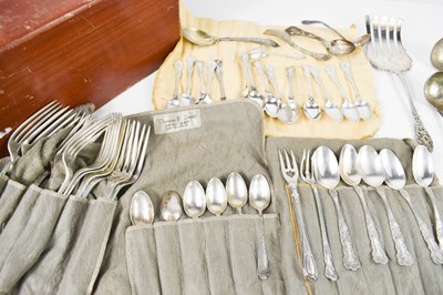 Lot 416 - A group of silver cutlery, to include a George...