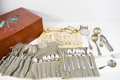 Lot 416 - A group of silver cutlery, to include a George...