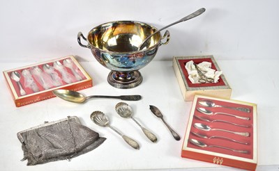 Lot 430 - A group of silver and plated items to include...