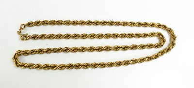 Lot 147 - A 9ct gold double rope twist chain, 15.6g.