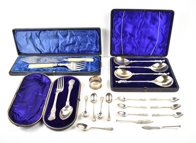 Lot 272 - A Victorian cased silver Christening set...