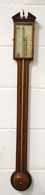 Lot 477 - A Georgian mahogany stick barometer by Charles...