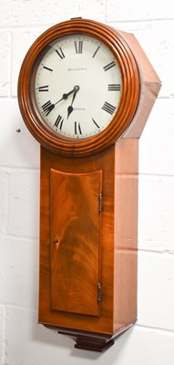 Lot 458 - A Georgian mahogany cased wall clock by Mann &...