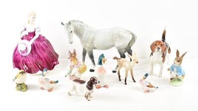 Lot 244 - A quantity of Beswick animal figurines to...