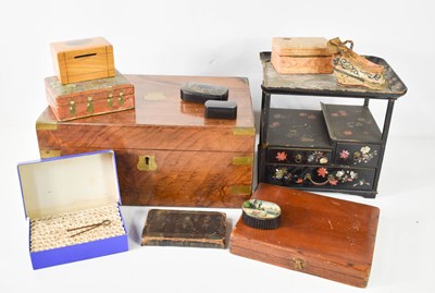 Lot 56 - A group of antique boxes, to include a...