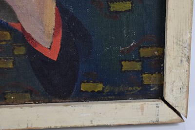 Lot 67 - A mid century oil on canvas, indistinctly...