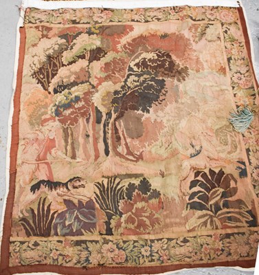 Lot 88 - An 18th century French gros point tapestry,...