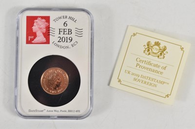 Lot 10 - A Queen Elizabeth II gold sovereign, 2019,...