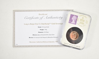Lot 16 - A Queen Elizabeth II 22ct gold sovereign, 2016,...