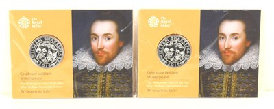 Lot 35 - Two Royal Mint 2016 Shakespeare £50 fine...