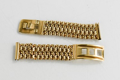 Lot 72 - A 9ct gold chain link watch strap, from an...