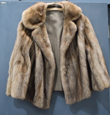 Lot 67 - A vintage fur jacket, likely musquash, with...