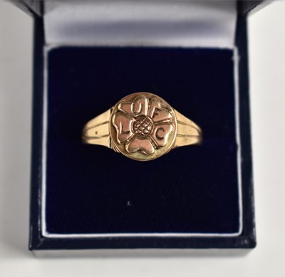 Lot 71 - A gold Leeds United Football Club signet ring...