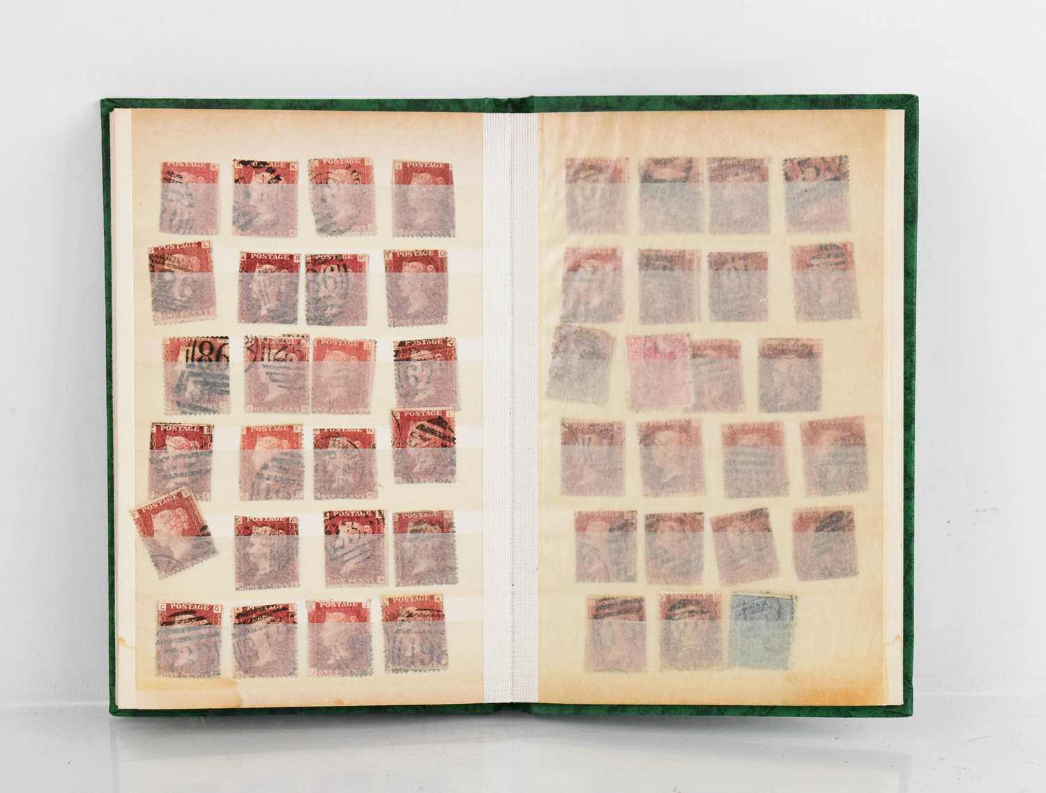 Lot 438 - A stamp album containing forty four Penny...