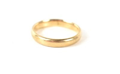 Lot 74 - A 9ct gold wedding band, 6.4g