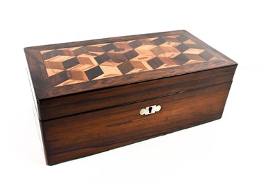 Lot 23 - A Georgian early 19th century rosewood box,...