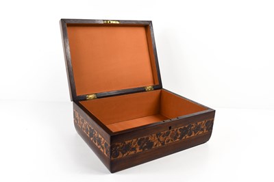 Lot 27 - A 19th century rosewood Tunbridge ware box,...